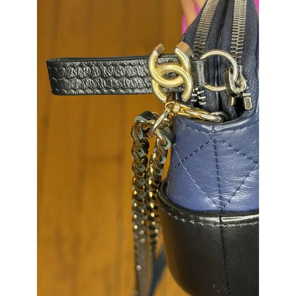 Chanel Gabrielle Womens Small Crossbody Blue Leather - Picture 7 of 16